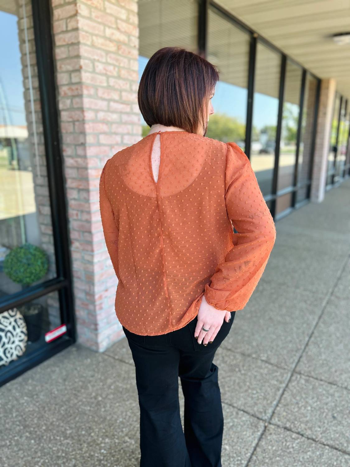 Mittoshop - Swiss Dot Long Sleeve Blouse