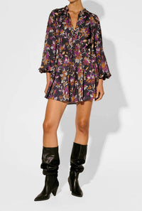 KIVARI Long Sleeve Mini Dress in imani - women's dress - alternate view