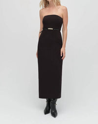 Favorite Daughter Long Willow Strapless Midi Dress in black - women's dress