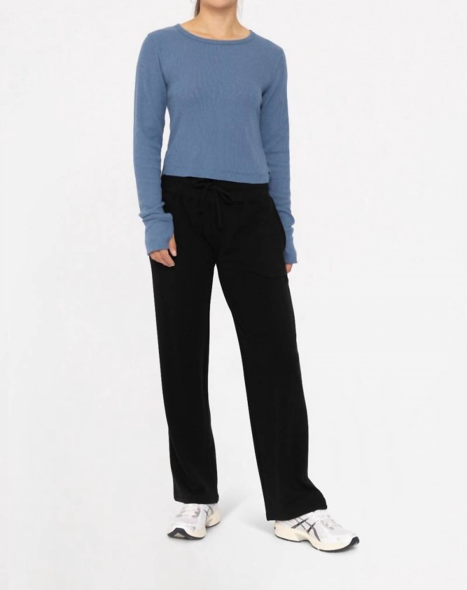 Mono B - Women's Ribbed Crew Neck Top