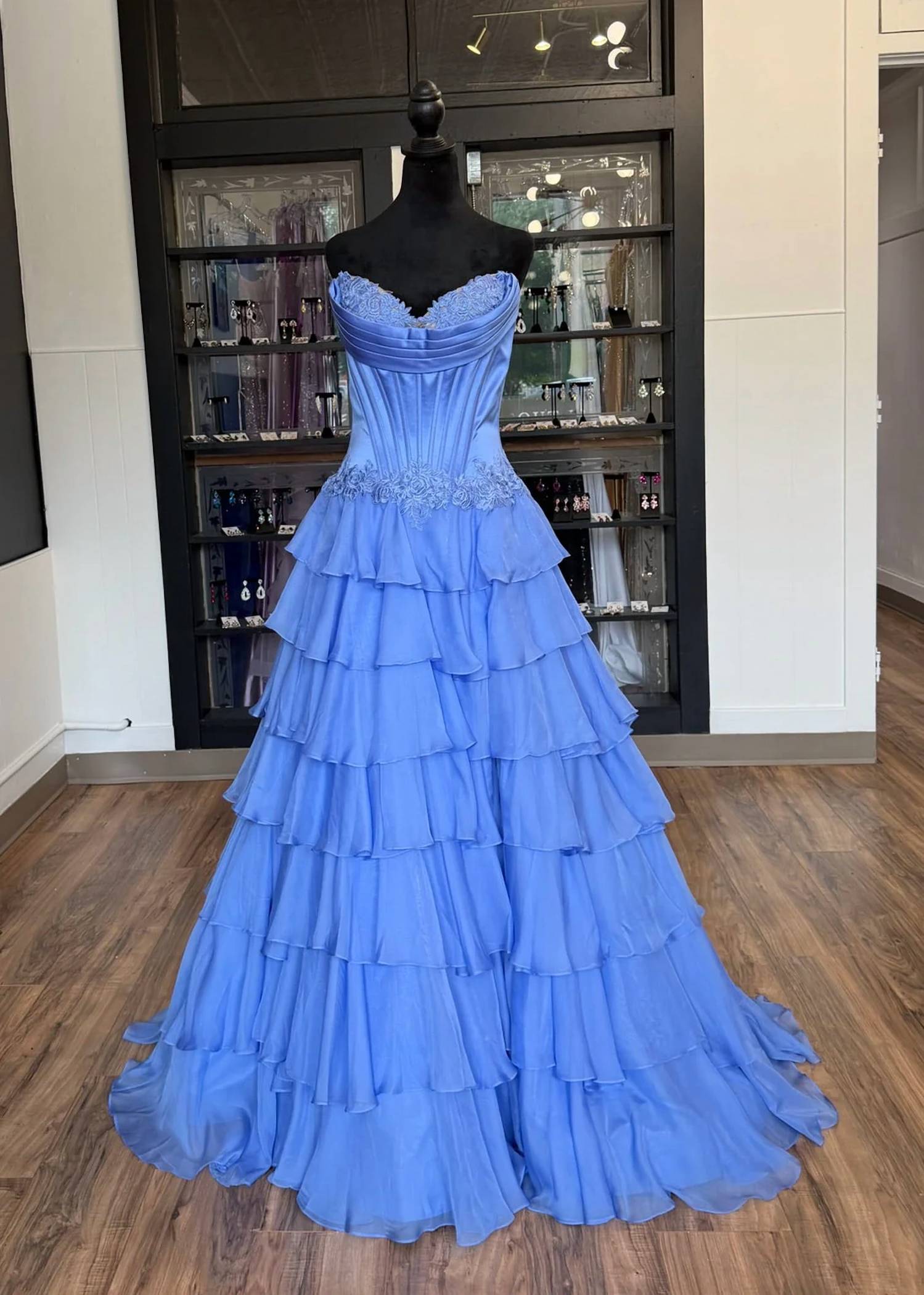 Sherri Hill - Women's Strapless Drop Waist Dress