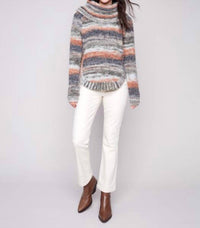 Charlie B - Cowl Neck Cable Knit Sweater