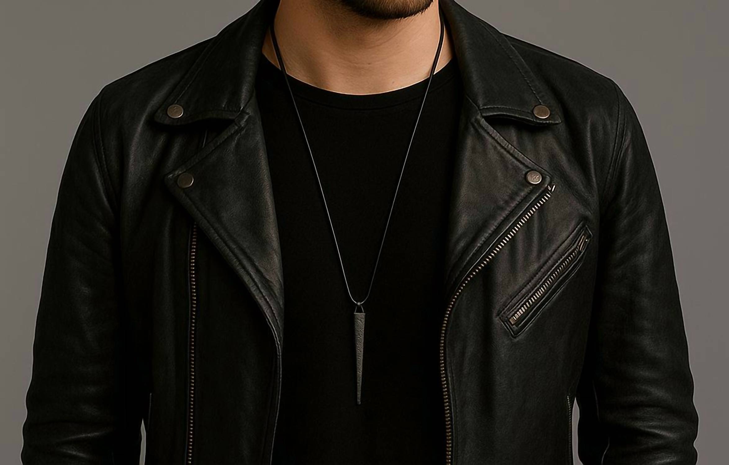 Jagged Halo Jewelry Unisex The Benson Necklace in black - women's item - view 4