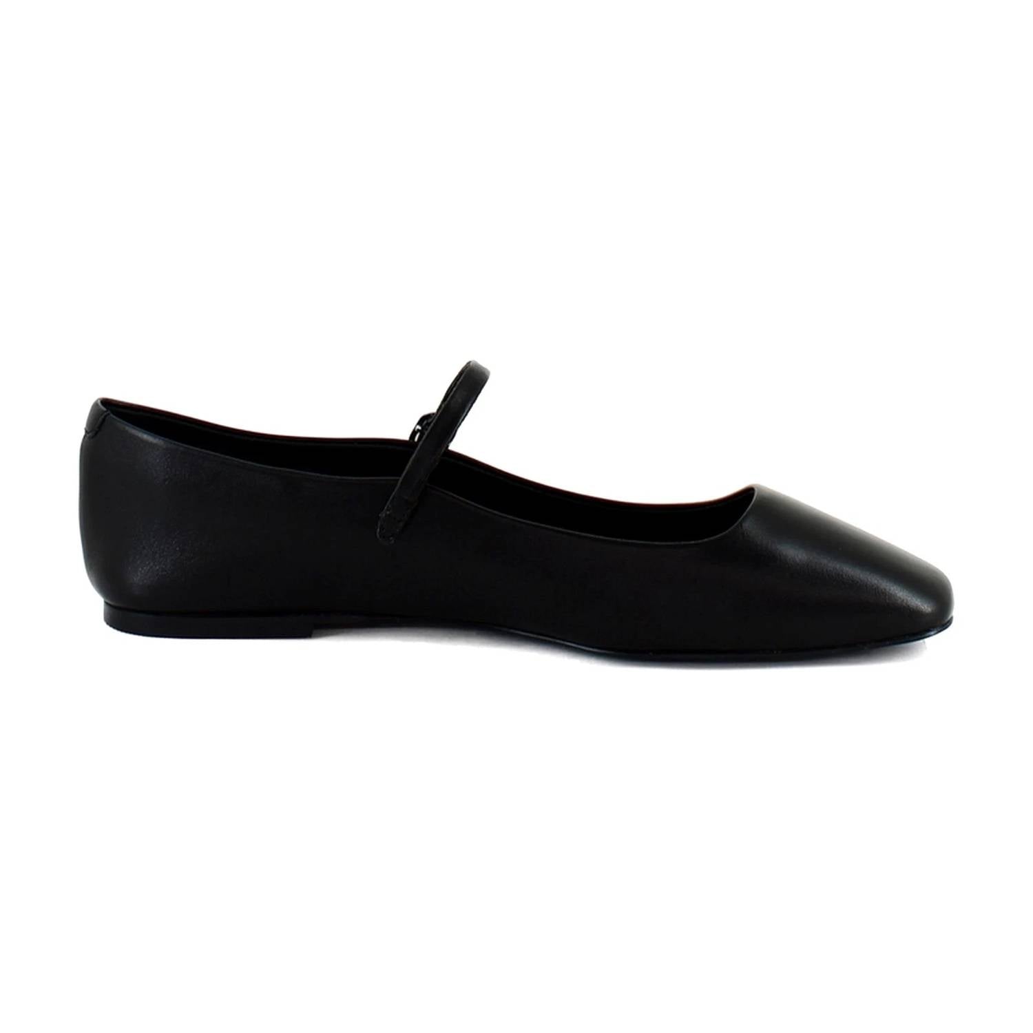 STEVE MADDEN Women's Maple Flats in black leather - women's flats