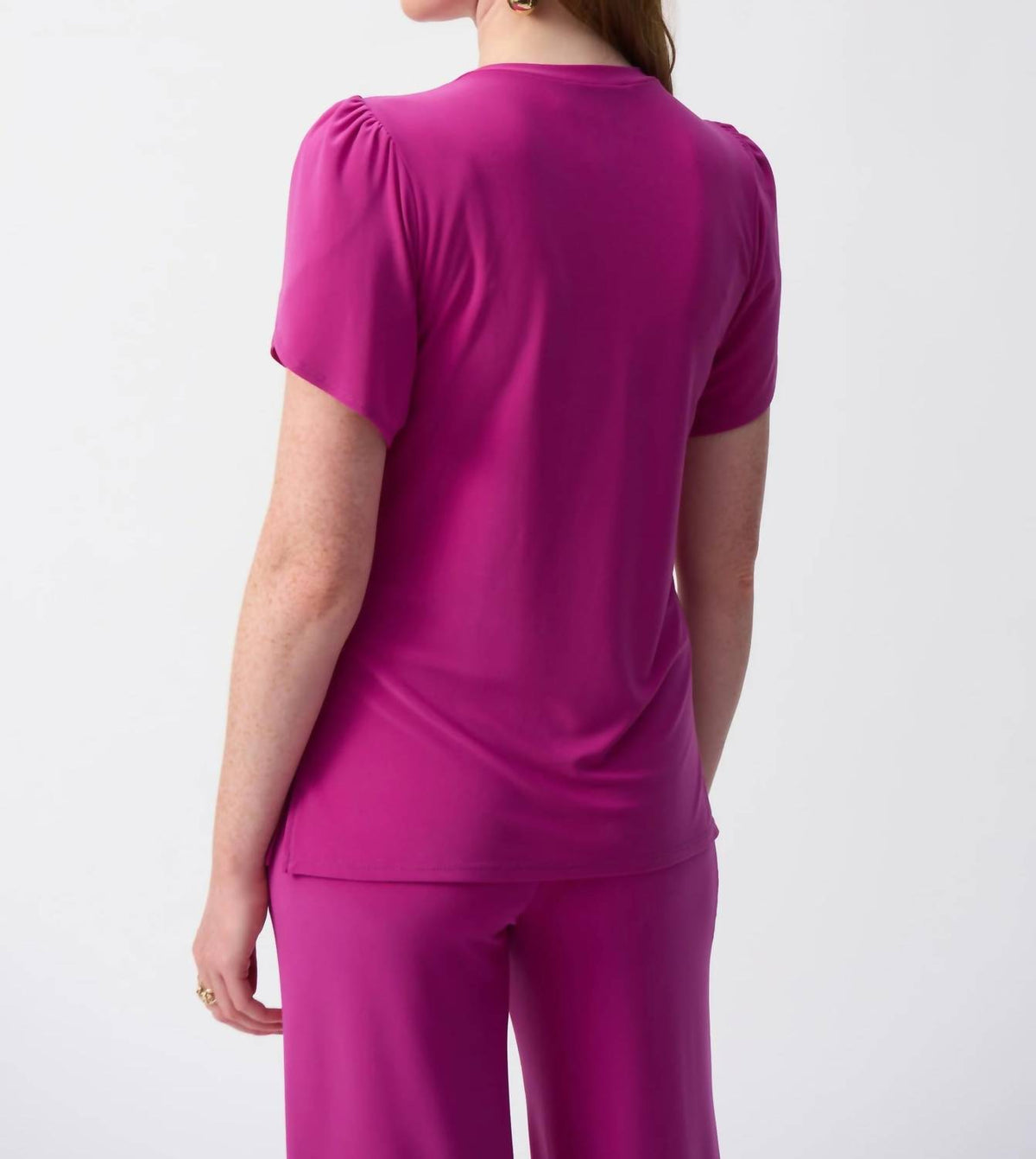 Joseph Ribkoff - Keyhole Neck Tulip Sleeves Top