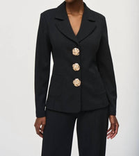Joseph Ribkoff - Statement Button Long Sleeve Blazer Jacket