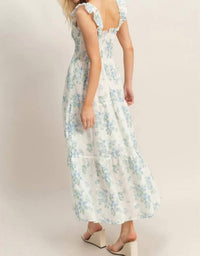 Hyfve - Smocked Floral Ruffle Strap Dress