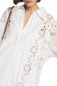 Valentino Garavani - Embroidered Cotton Midi Dress