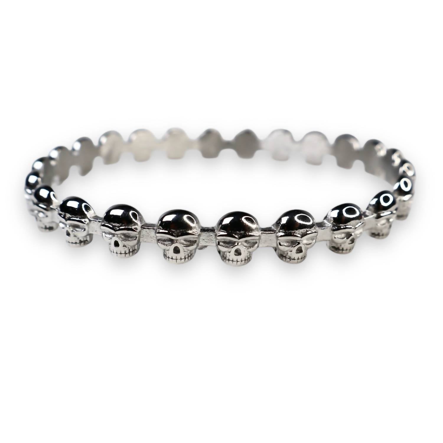 Jagged Halo Jewelry - Women's For Eternity Skull Bangle Bracelet