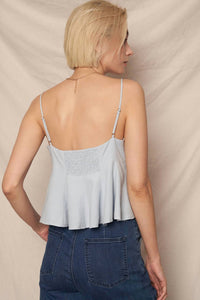 En Creme - Spaghetti Strap Godet Top