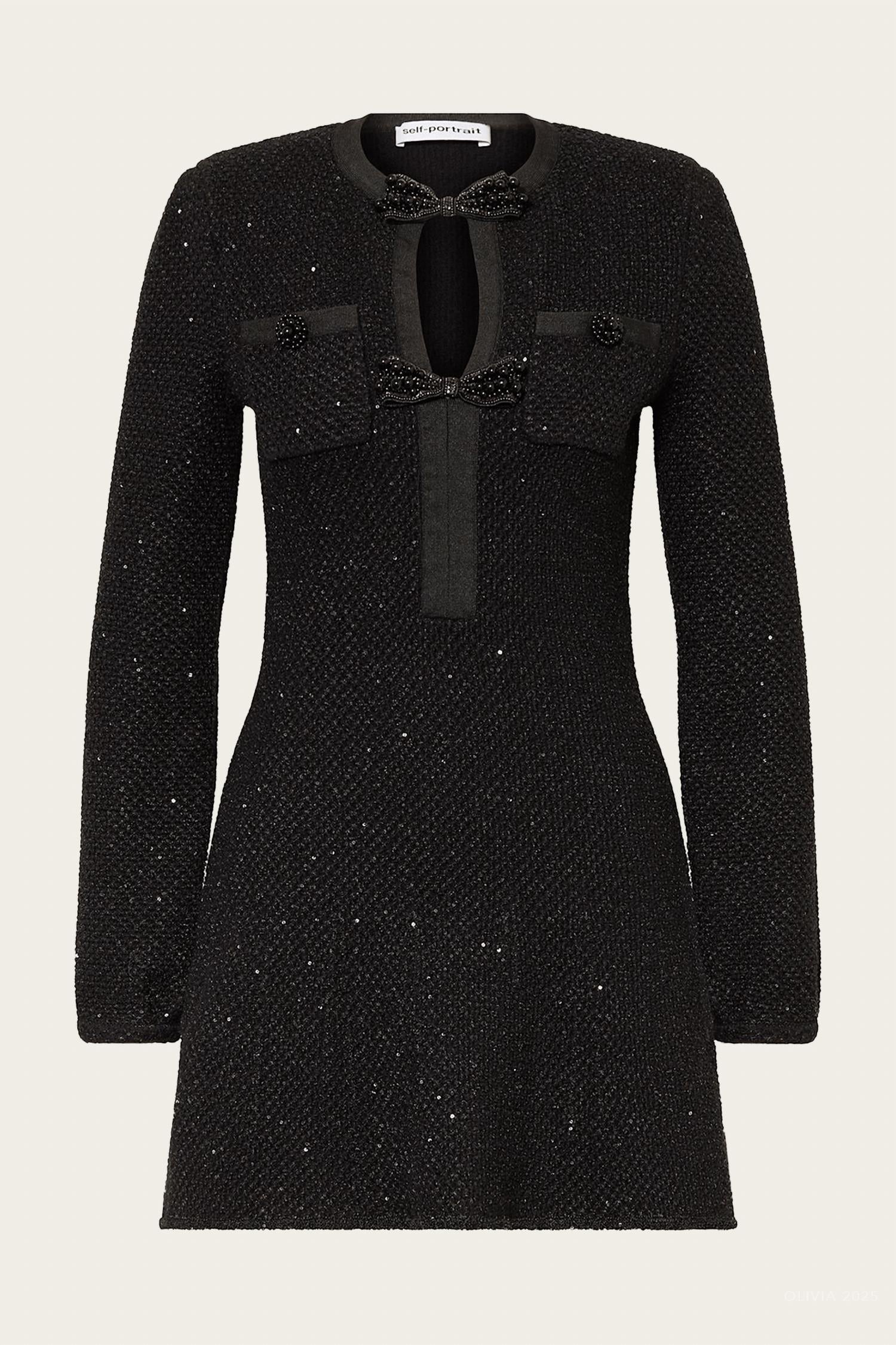 Self-Portrait - Sequin Knit Mini Dress