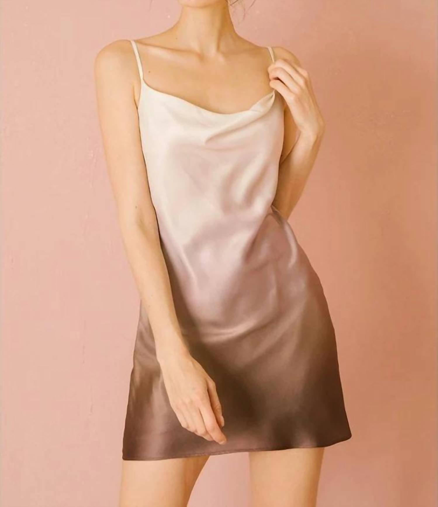 Storia - Ombré Satin Mini Dress
