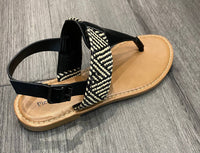 Pierre Dumas - Women's Open Toe Raffia Trim Sandal