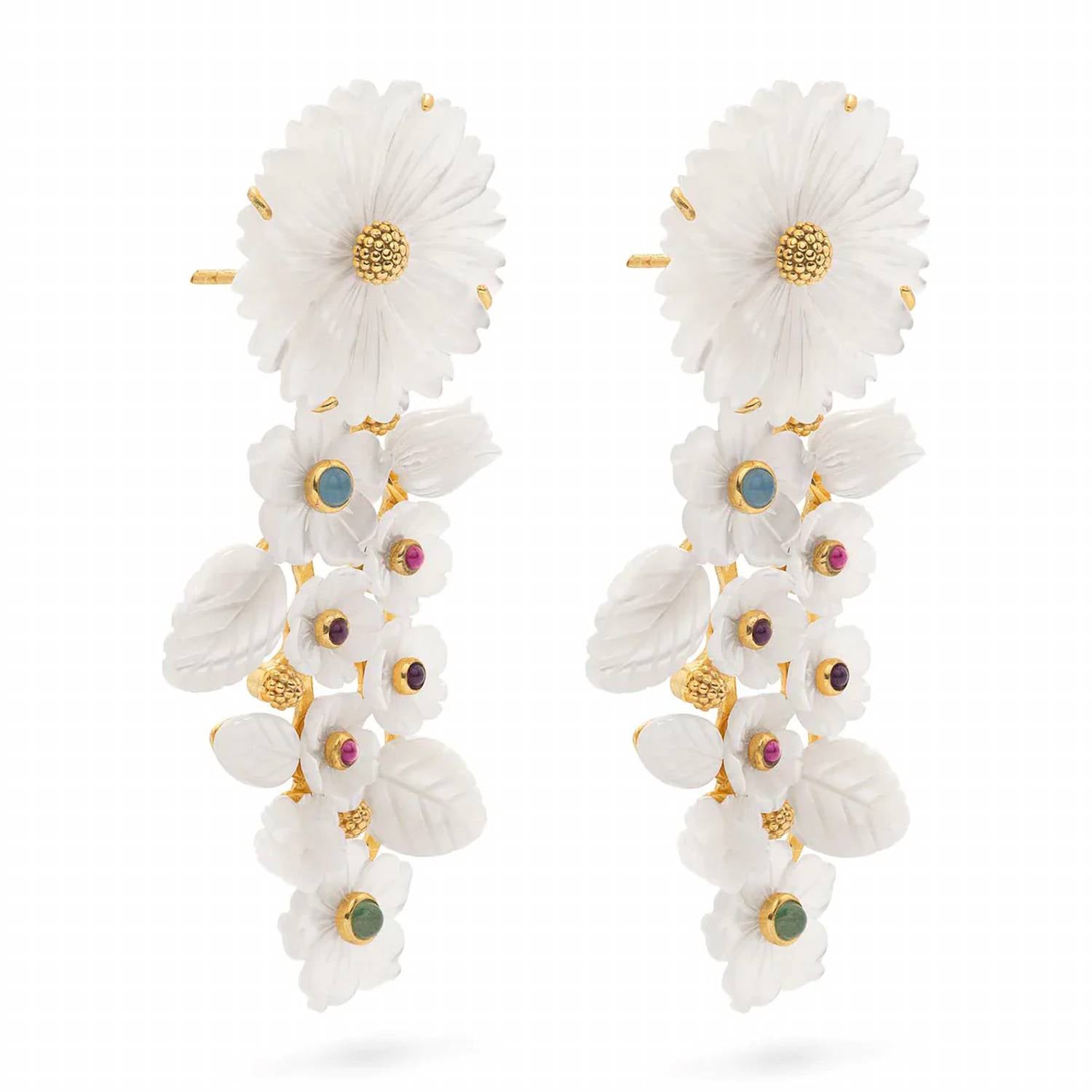 Capucine De Wulf - Women's Mermaid Garden Convertible Statement Earrings