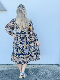 Jodifl - Somewhere Out There Floral Print Midi Dress