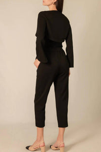 P.CILL Lou Waist Band Ankle Pants in black - women's pants - detail view