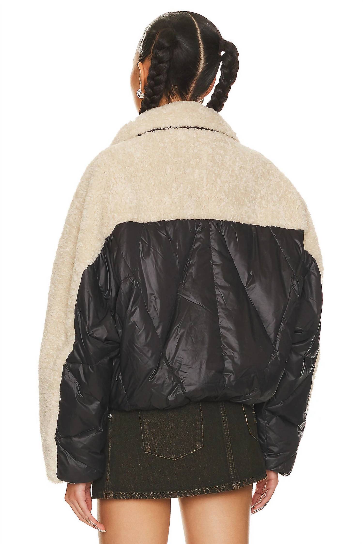 Lamarque - Faux Fur Nylon Mix Puffer Jacket