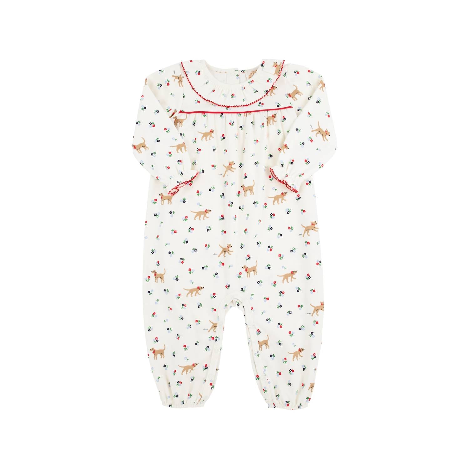 The Beaufort Bonnet Company - Girl's Long Sleeve Ramona Ruffle Romper