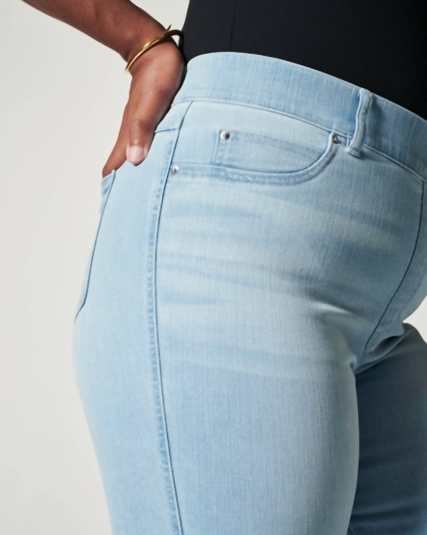Spanx High-rise Flare Jeans in retro light wash - women's pants - view 5