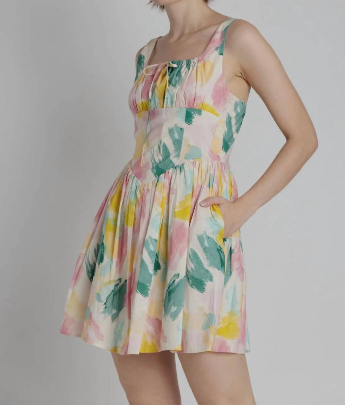 Aureum - Women's Watercolor Mini Dress