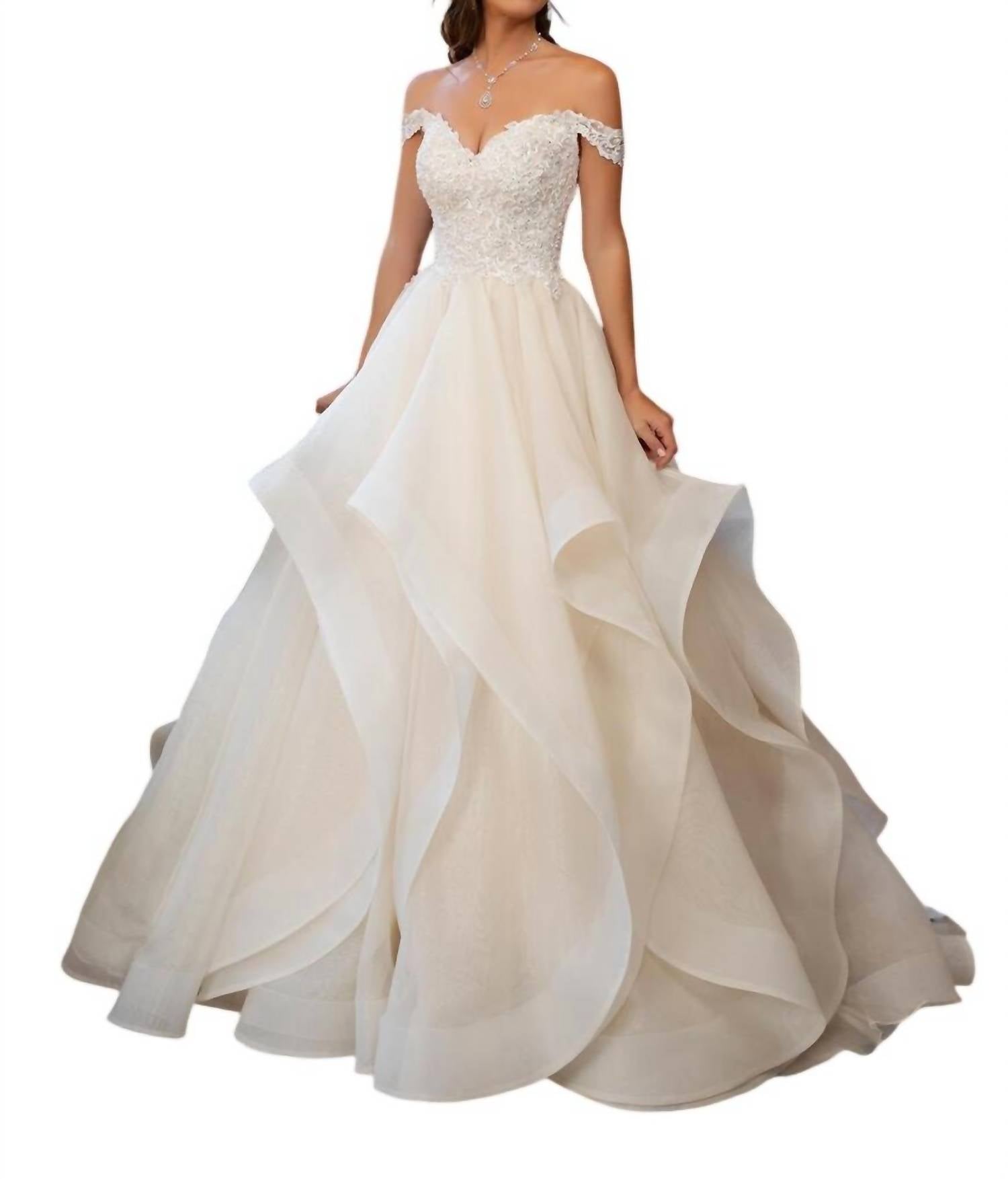 Kitty Chen Couture - Leandra Off The Shoulder Ballgown