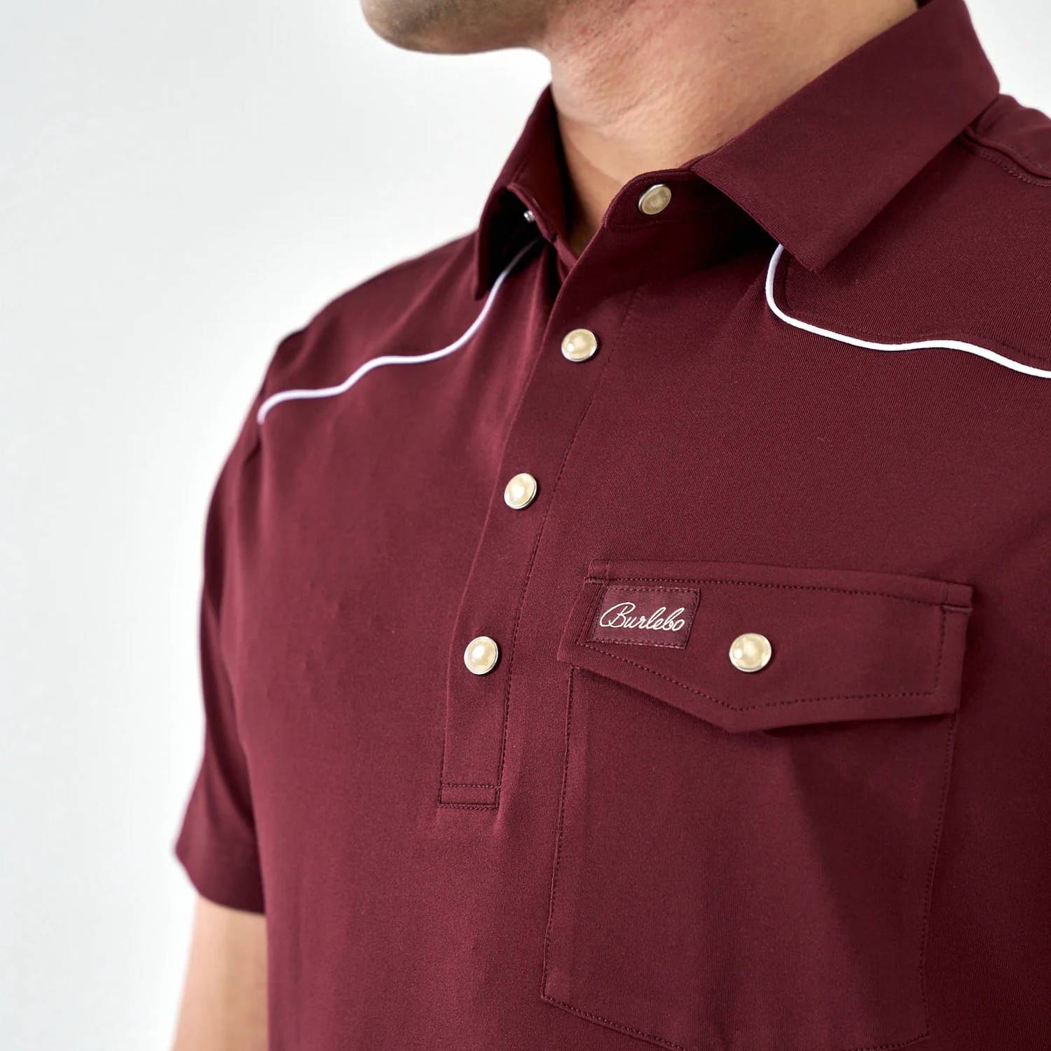 Burlebo - Pearl Snap Performance Polo