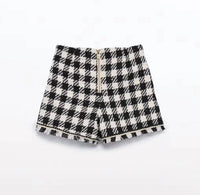 Abel & Lula - Girl's Sequins Checked Bermuda Shorts