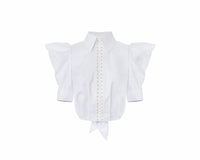 Elisabetta Franchi - Laced Front Poplin Shirt