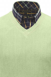 Peru Unlimited Corp. - Men's Baby Alpaca 'links Stitch' V-neck Sweater