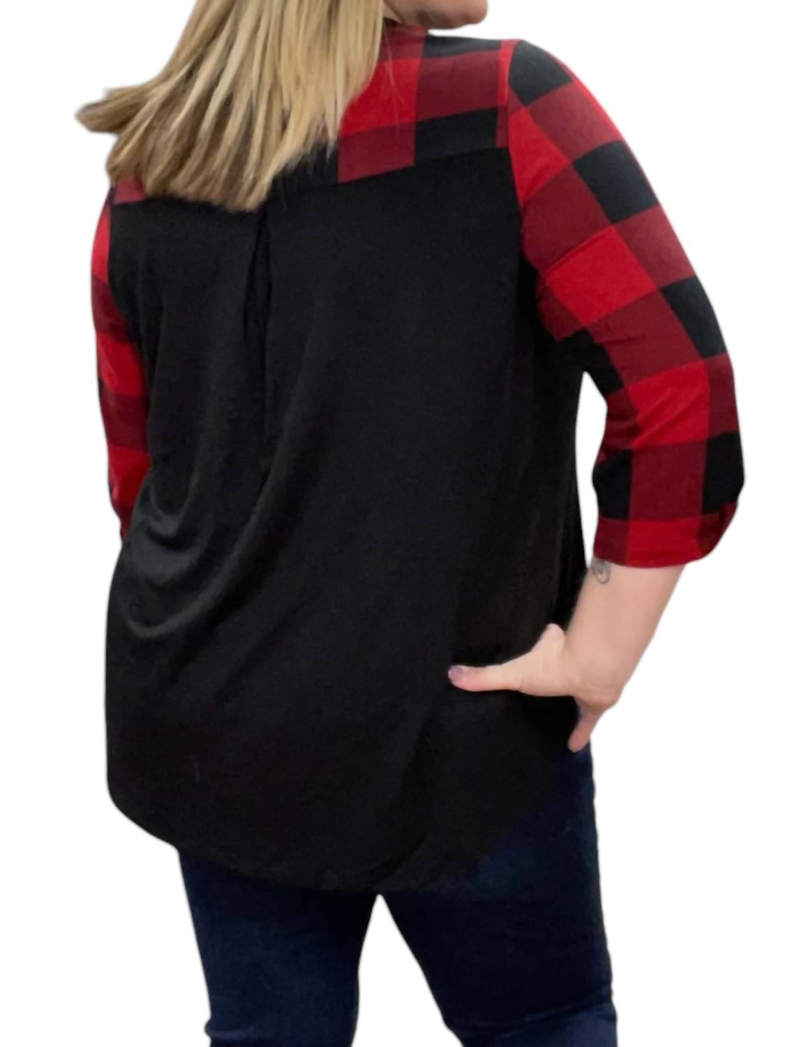 Honeyme - Buffalo Plaid Gabby Top