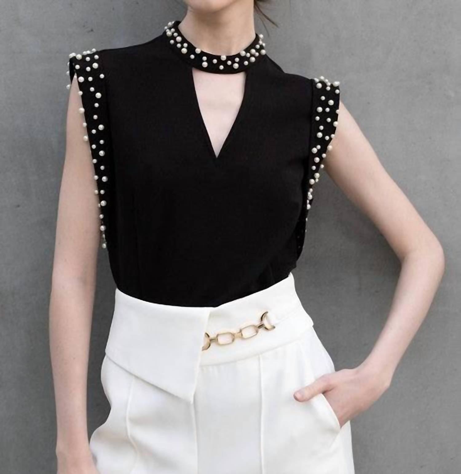 Ina Fashion - Isadora Pearl Detail Top