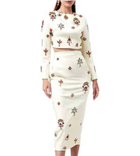 Rachel Allan - Elegance Halter Midi Skirt Suit Set