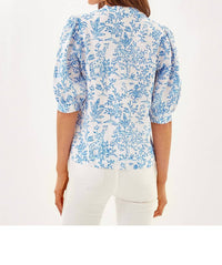 Lilly Pulitzer - Mialeigh Elbow Sleeve Linen Print Top