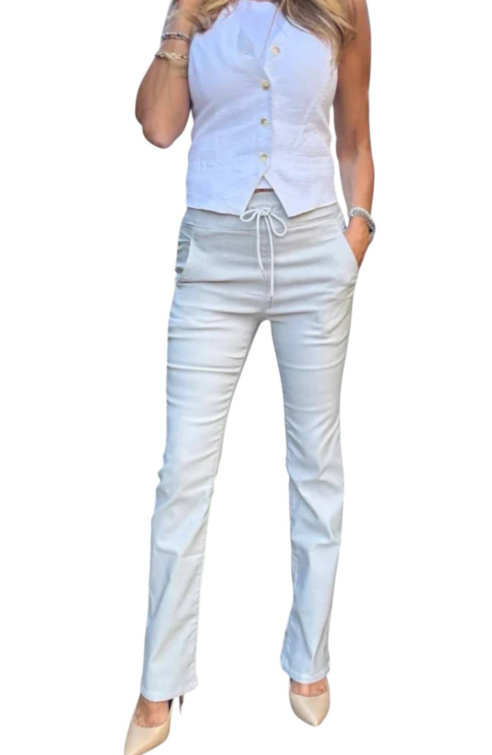 Bevy Flog - Loren Herringbone Pants