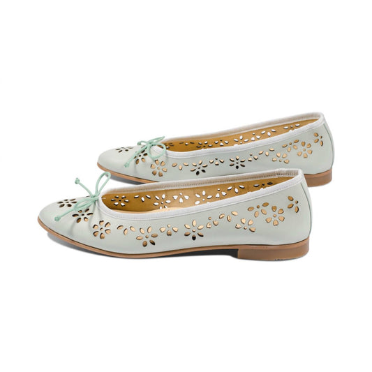 Andanines - Women's Flower Cut Out Ballet Flat
