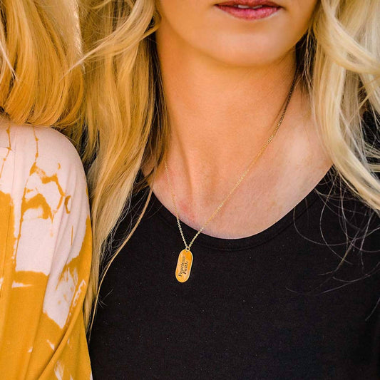 Montana Silversmiths - Women's Fearless Faith Rounded Dogtag Necklace