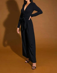 Flying Tomato - Midnight Mama Long Sleeve Stretchy Jumpsuit