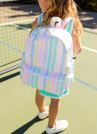 Maxwell Monograms - Kid's Candy Land Striped Backpack