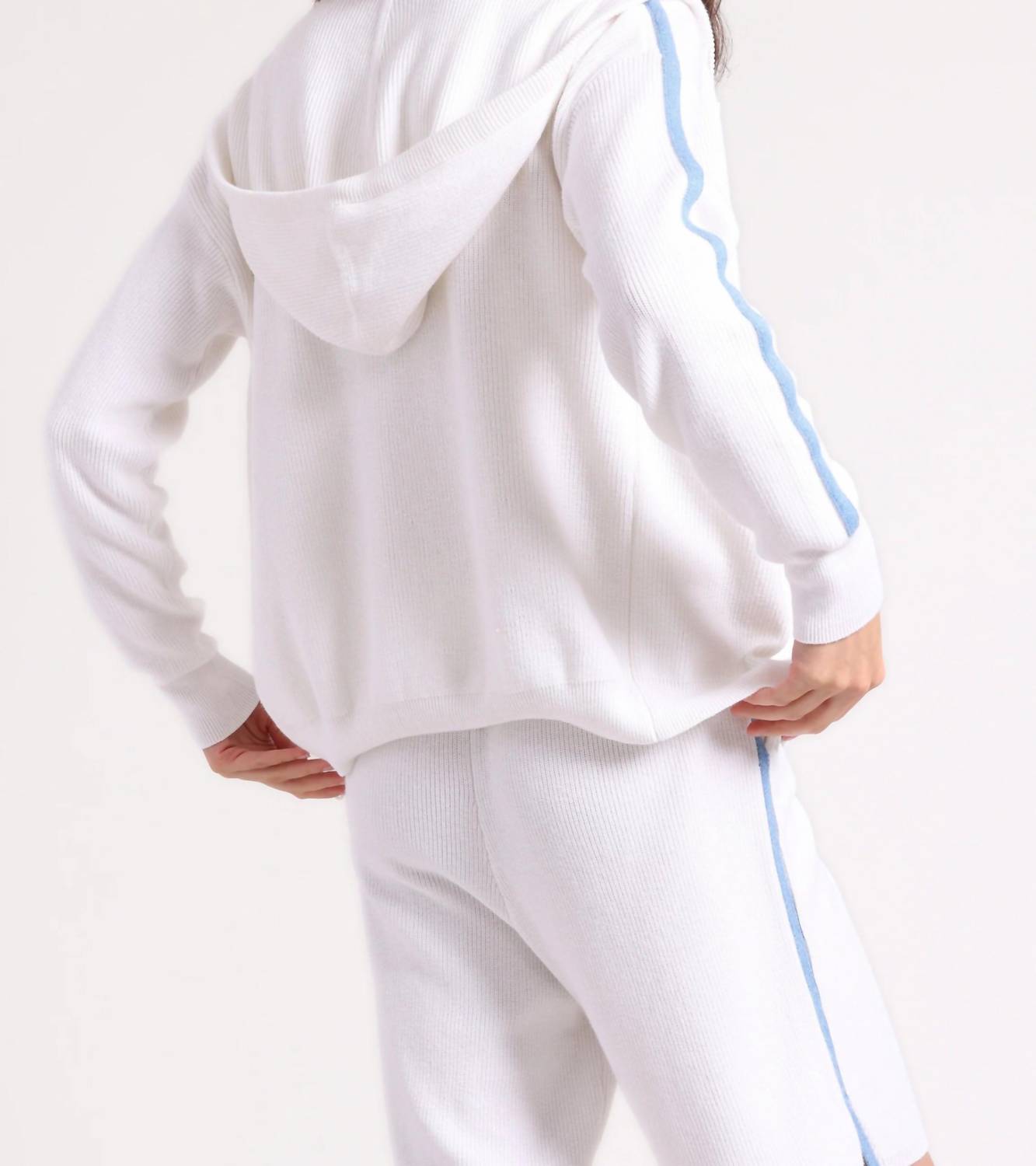 Minnie Rose - Cotton Cashmere Baby Shaker Hoodie with Tipping