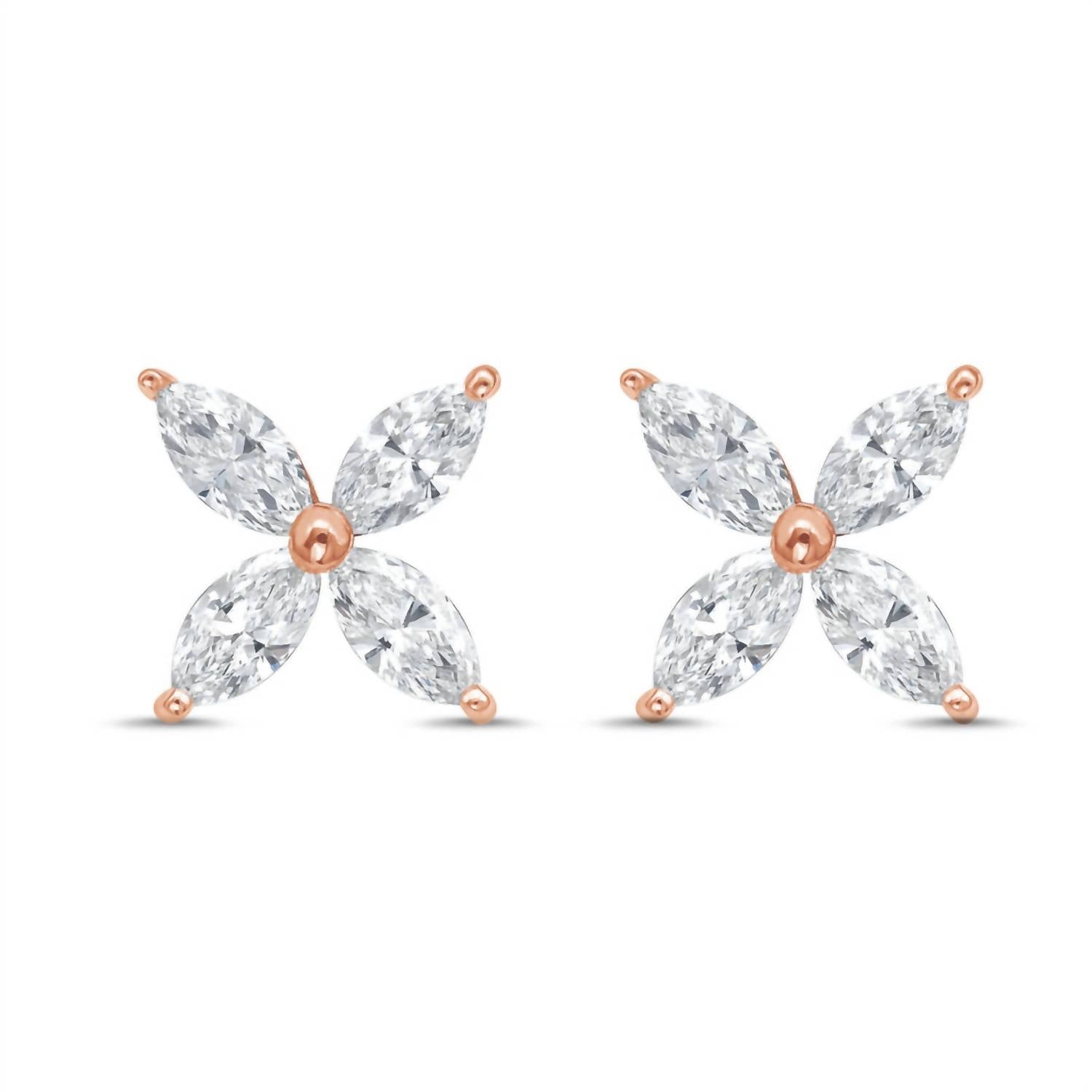 Diana M Jewels - Women's Marquise Lab-grown Diamond Stud Earrings (5.00 Tcw) - Statement