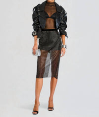 RETROFETE Kitty Embellished Skirt in black - women's skirt - view 4