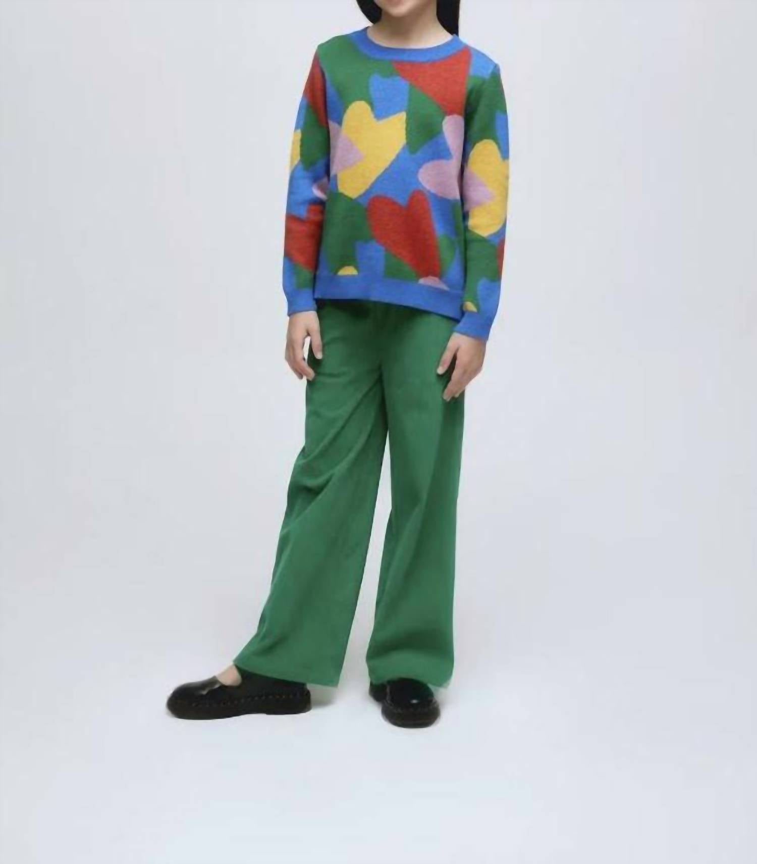 Compania Fantastica Cupid Knitted Jumper in blue - kids' sweater - detail view