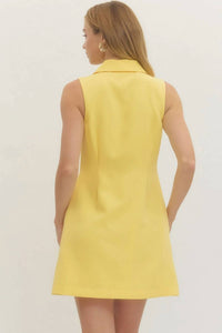 Entro - Sleeveless Button Mini Dress