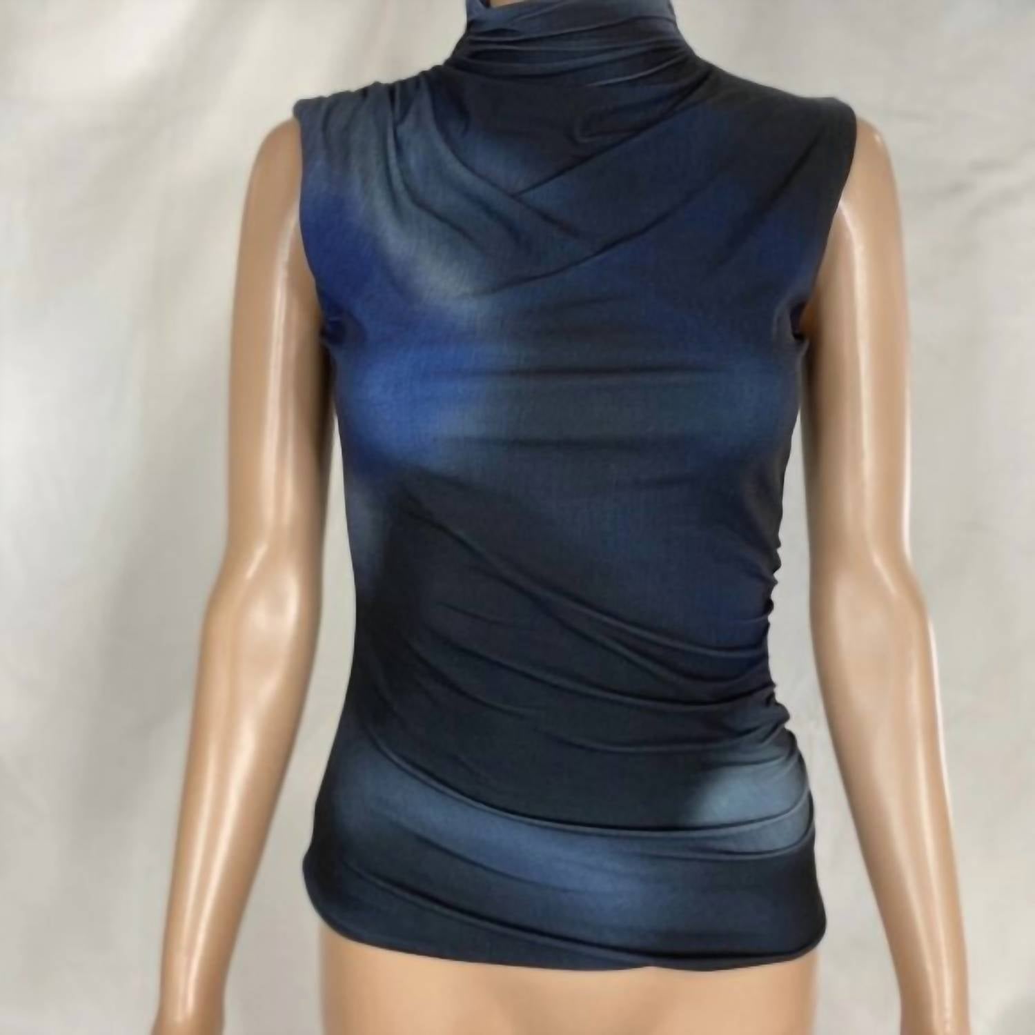 Maria Cher Women's Varela Justine Sleeveless Ruched Camisole Top in navy - women's blouse
