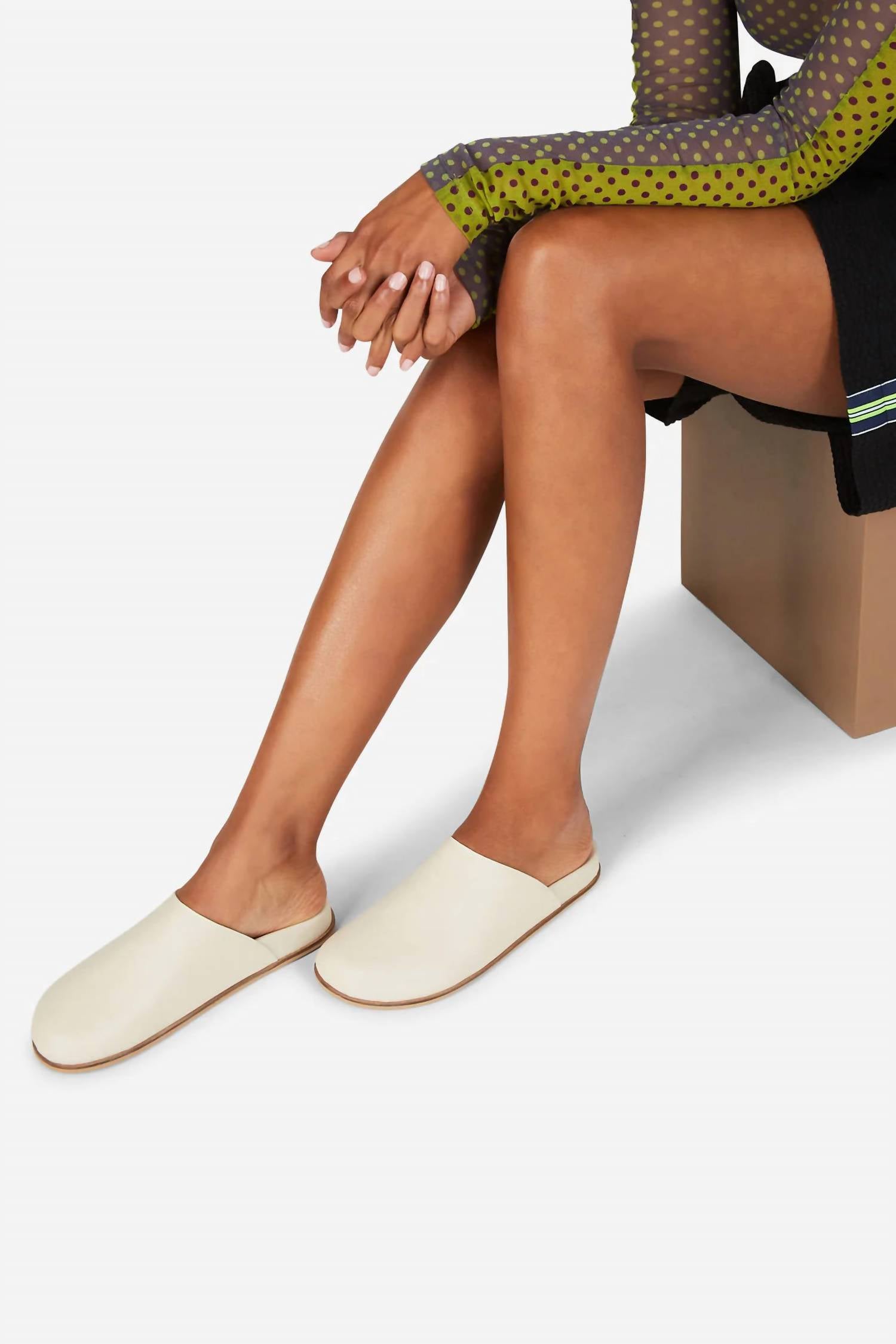 Intentionally Blank - Women Agatha Leather Slip On Mules