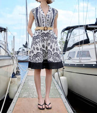 Charlie B - Women's Printed Linen Cotton Dress
