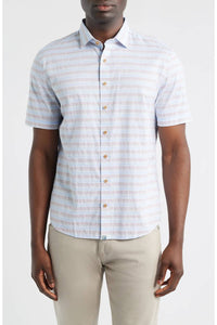 Johnnie-O - Leander Stripe Short Sleeve Button-up Shirt