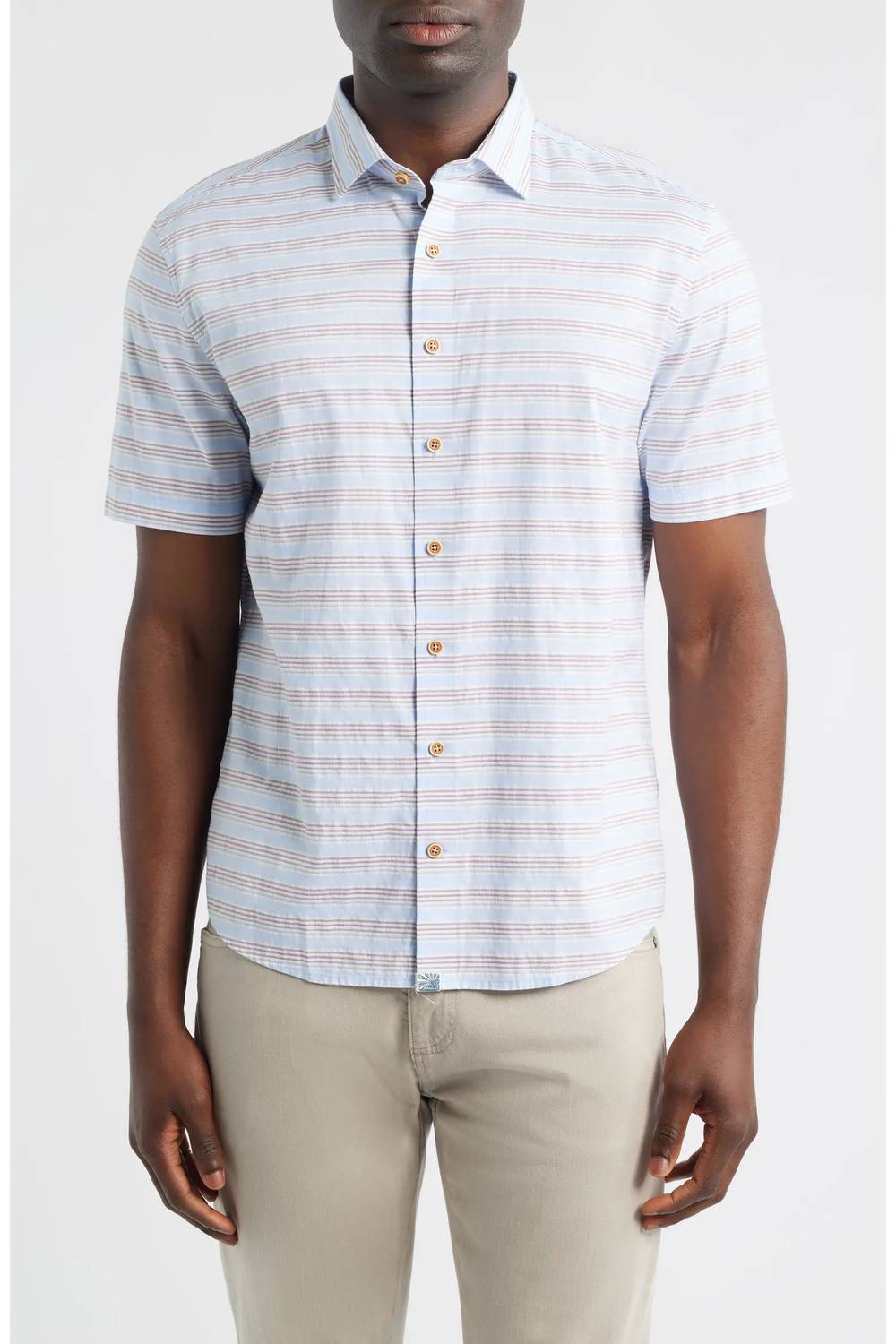 Johnnie-O - Leander Stripe Short Sleeve Button-up Shirt