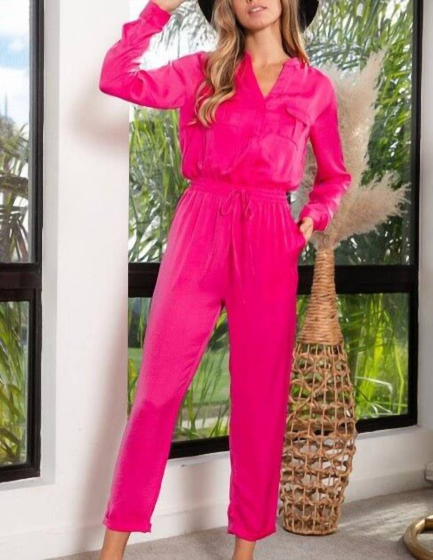Bibi - Brenna Long Sleeve Jumpsuit
