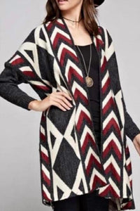 Geegee - Long Geometric Cardigan